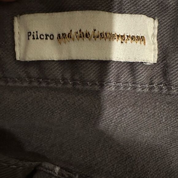 Anthropologie pilcro and the letterpress low rise straight crop gray jeans - Picture 3 of 4